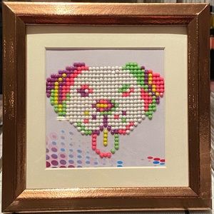 6x6 Framed Diamond Dot print